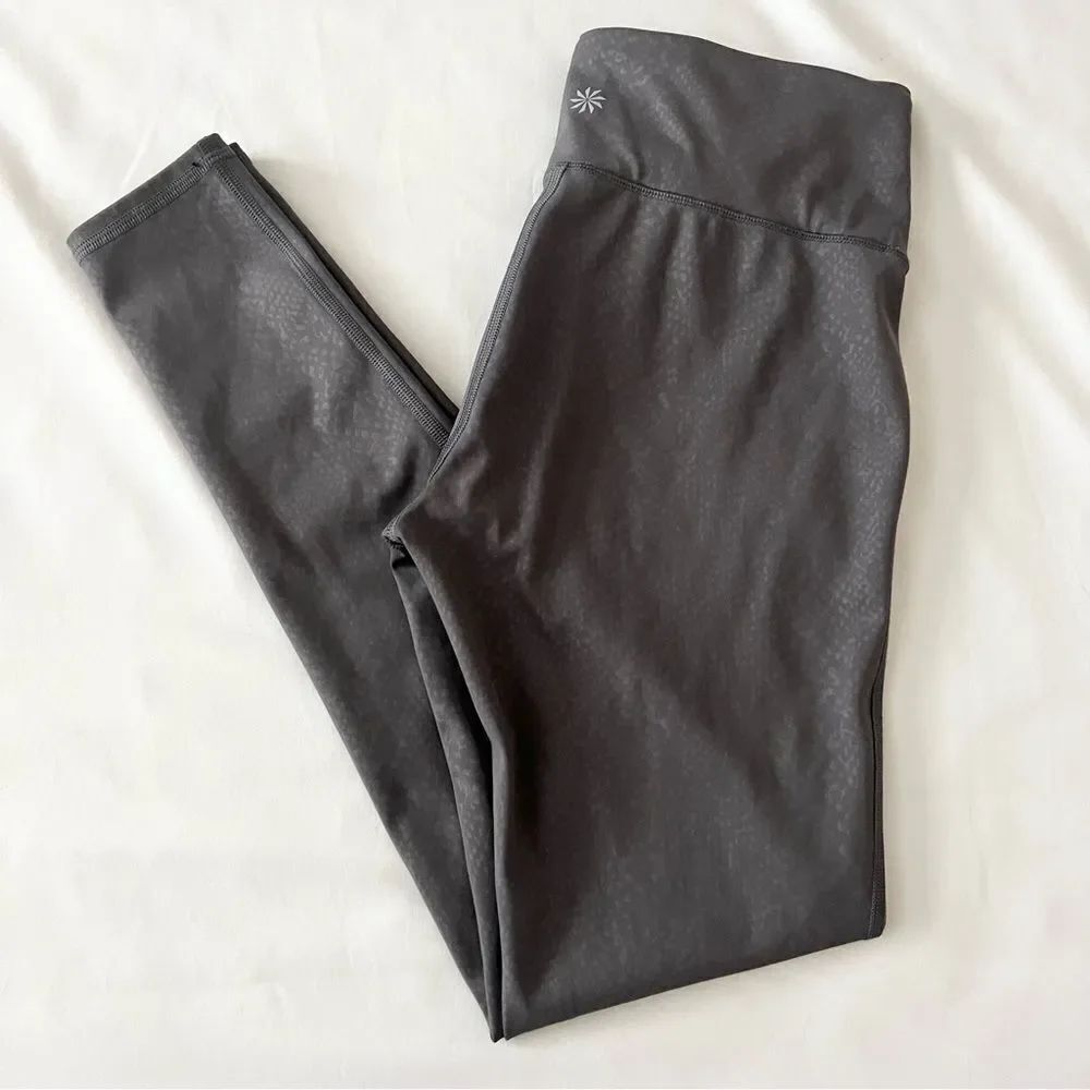 Athleta leggings purple print full length women’s size S